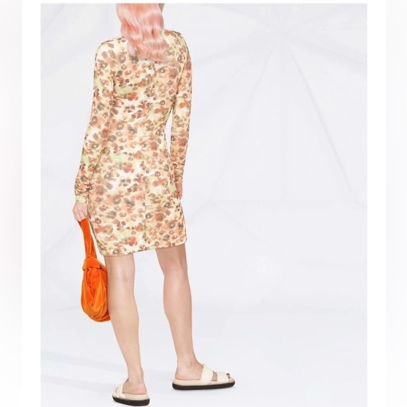 NEW Nanushka Cathleen Watercolor Mini Dress Size S 🌼 - Picture 2 of 11